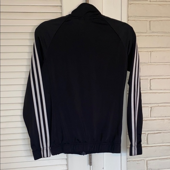 Adidas Black Jacket with White Stripes - Picture 6 of 7